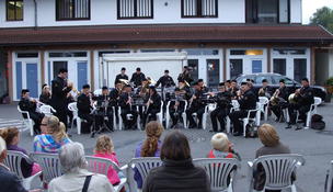 Konzert der Salinenmusik am Campingplatz Hall (Foto: Hall AG) Konzert der Salinenmusik am Campingplatz Hall (Foto: Hall AG)